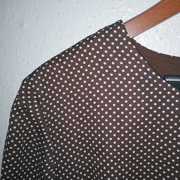 LNY Lennie 16 Gwennevere  Cappuccino Dot Dress Plus - Picture 6 of 10